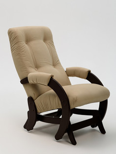 Кресло-качалка маятник ДеСтейл Консул, бежевый/ орех