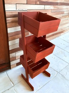 Стеллаж для цветов и овощей, хвоя, красно-коричневый 156х58х54 см No Brand