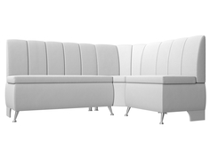 Диван кухонный Лига Диванов Кантри правый угол 172x134x88, искусственная кожа, белый