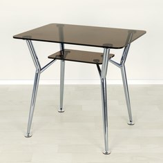 Кухонный стол Mebel Apartment Квадро 10 бронза/хром 1100х700