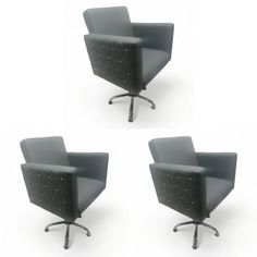 Парикмахерское кресло Статус серый 3 шт 65х50х57 No Brand