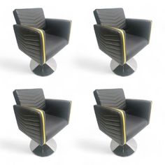 Парикмахерское кресло Colins, Черный, Гидравлика диск, 4 кресла No Brand