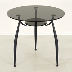 Стол обеденный Mebel Apartment Вокал 18-3 серый/черный D90