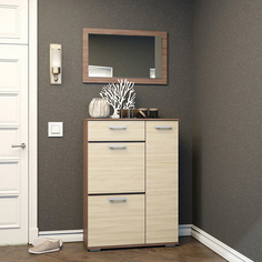 Тумба Ника высокая, Ясень шимо светлый/Ясень шимо темный No Brand