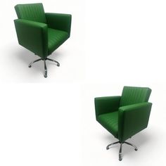 Парикмахерское кресло Фьюжн зеленый 2 шт 65х50х57 No Brand