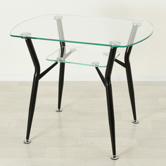 Кухонный стол Mebel Apartment Квадро 32 прозрачный/черный 900х600