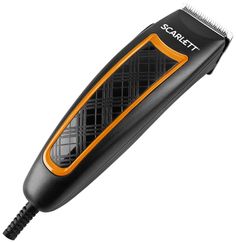 Машинка для стрижки волос Scarlett SC-HC63C18 черный, оранжевый