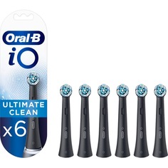 Насадка для электрической зубной щетки Oral-B iO Ultimate Clean черная, 6 шт.