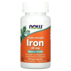 NOW Железо двойной силы 36мг 90 капс 450мг (IRON 36MG FERROCHEL(R) капсулы 90 шт.