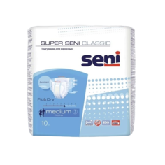 Подгузники для взрослых seni super classic р-р m (75-110см) 10 шт. No Brand