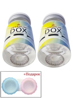 Цветные контактные линзы DOX JS34 Gray 0,00+Container BC 8,6 DIA 14,2 2 Линзы+контейнер