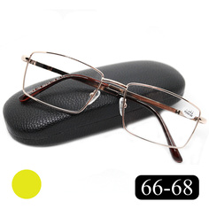 Готовые очки МОСТ 182 M1, для чтения, +1,00, с футляром, золотистые, РЦ 66-68 Moct