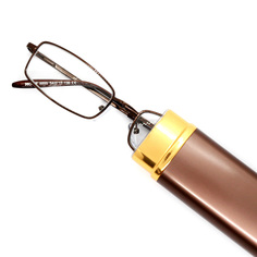Готовые очки +0,50, с футляром ручка широкая, для чтения, коричневый, РЦ 62-64 Moct