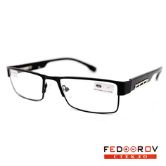 Готовые очки Fedrov 019, со стеклянной линзой, +1,50, без футляра, черный, РЦ 62-64