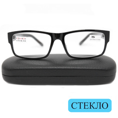 Готовые очки Fedrov 2722, со стеклянной линзой, +0,75, c футляром, черный, РЦ 62-64