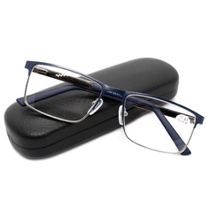 Готовые очки Glodiatr 1511 +3,00, c футляром, синий, РЦ 62-64