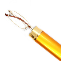 Очки корригирующие +0,75, с футляром ручка узкая, для чтения, золотистые, РЦ 62-64 Moct