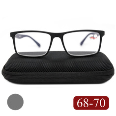 Готовые очки RALPH 0682 +1,25, для чтения, c футляром, черно-серый, РЦ 68-70