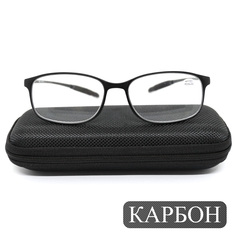 Готовые очки карбоновые TR259 +1,50, c футляром, черный, РЦ 62-64 Elite