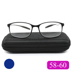 Готовые очки карбоновые TR259 +0,50, c футляром, сине-фиолетовый, РЦ 58-60 Elite