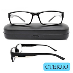 Готовые очки ВОСТОК 6613, со стеклянной линзой, +2,25, c футляром, черные, РЦ 62-64