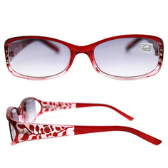 Готовые очки ВОСТОК 6614 +1,00, тонированные, бордовый, РЦ 62-64