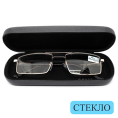 Готовые очки MOCT 123, со стеклянной линзой, +0,50, c футляром, цвет золотой, РЦ 62-64