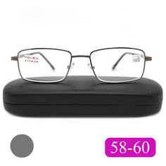 Готовые очки Fedrov 569, со стеклянной линзой, +1,00, c футляром, цвет серый, РЦ 58-60