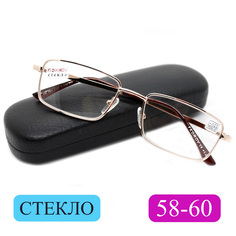 Готовые очки Fedrov 569, со стеклянной линзой, +3,00, c футляром, золотые, РЦ 58-60