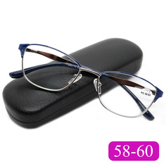 Корригирующие очки для чтения RALH 0715 +1,00, c футляром, цвет синий, РЦ 58-60 Ralph