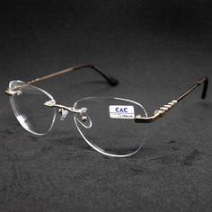 Безободковые очки EAE 1024 +1.00, без футляра, цвет золотой, РЦ 62-64