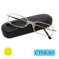 Готовые очки ELITE 5096, со стеклянной линзой, +1.25, c футляром, цвет золотой, РЦ 62-64
