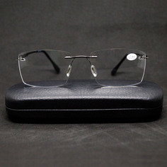 Безободковые очки Fabia Monti 1087 +1.00, c футляром, серые, РЦ 62-64
