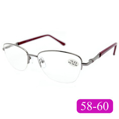 Готовые очки Fabia Monti 8920 +1.00, без футляра, цвет малиновый, РЦ 58-60
