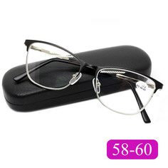 Готовые очки Glodiatr 1611 +1.50, c футляром, цвет черный, РЦ 58-60