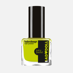 Лак для ногтей Belor Design Bad doll Grazy Neon тон 301, лаймовый, 6 мл