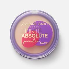 Пудра для лица Vivienne Sabo Teinte Absolute Matte компактная, матирующая, №02, 6 г