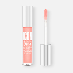 Блеск для губ Luxvisage Icon Lips Glossy Volume, №502 Creamy Peach, глянцевый, 3,4 г