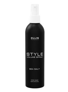 Спрей для укладки волос Ollin Professional STYLE эластичной фиксации "Морская соль" 250 мл