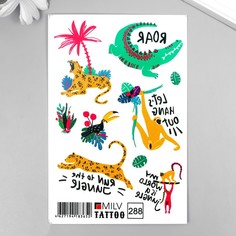 Татуировка на тело "Животные" 10х15 см No Brand