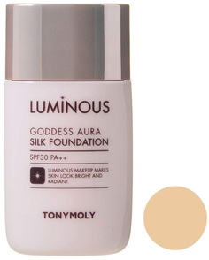Основа для макияжа Tony Moly Luminous Goddess Aura Silk Foundation 02 Warm Beige 45 мл