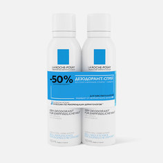 Дезодорант-спрей LA ROCHE-POSAY физиологический 48 ч, для чувствительной кожи, 2x150 мл