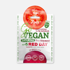 7 Days, Маска для лица Go Vegan Saturday Red Day, 25 г