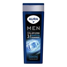 Гель для душа Aura Men 3 в 1 Ультра чистота 380 мл