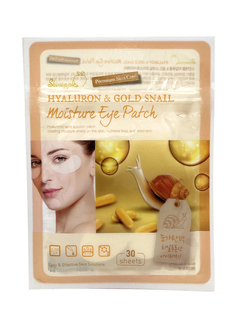 Патчи под глаза тканевые Skinapple Hyaluron & Gold Snail Moisture Eye Patch 30 штук