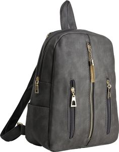 Рюкзак молодёжный, отдел на молнии, 5 наружных карманов, цвет тёмно-серый Sima-Land