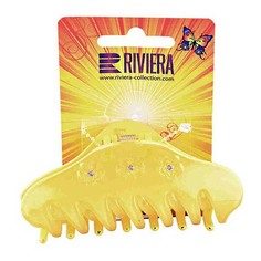 Краб для волос Riviera желтый 9 см 1 шт