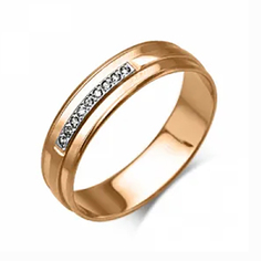 Кольцо из красного золота с бриллиантом р. 16,5 PLATINA jewelry 01-1249-00-101-1110-30