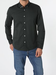 Рубашка мужская Colins CL1048576_Q1.V1_DKH черная XXL Colins