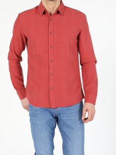 Рубашка мужская Colins CL1054951_Q1.V1 красная L Colins